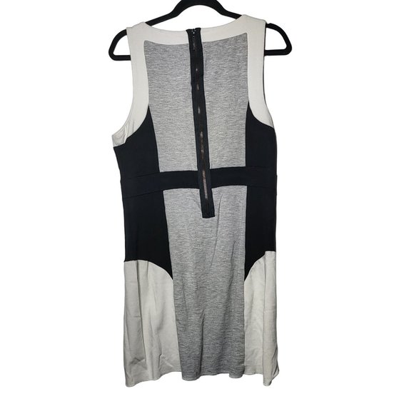 Kensie Womens Mesh Colorblock Black and White Sleeveless Dress Size Large Summer - Picture 2 of 10
